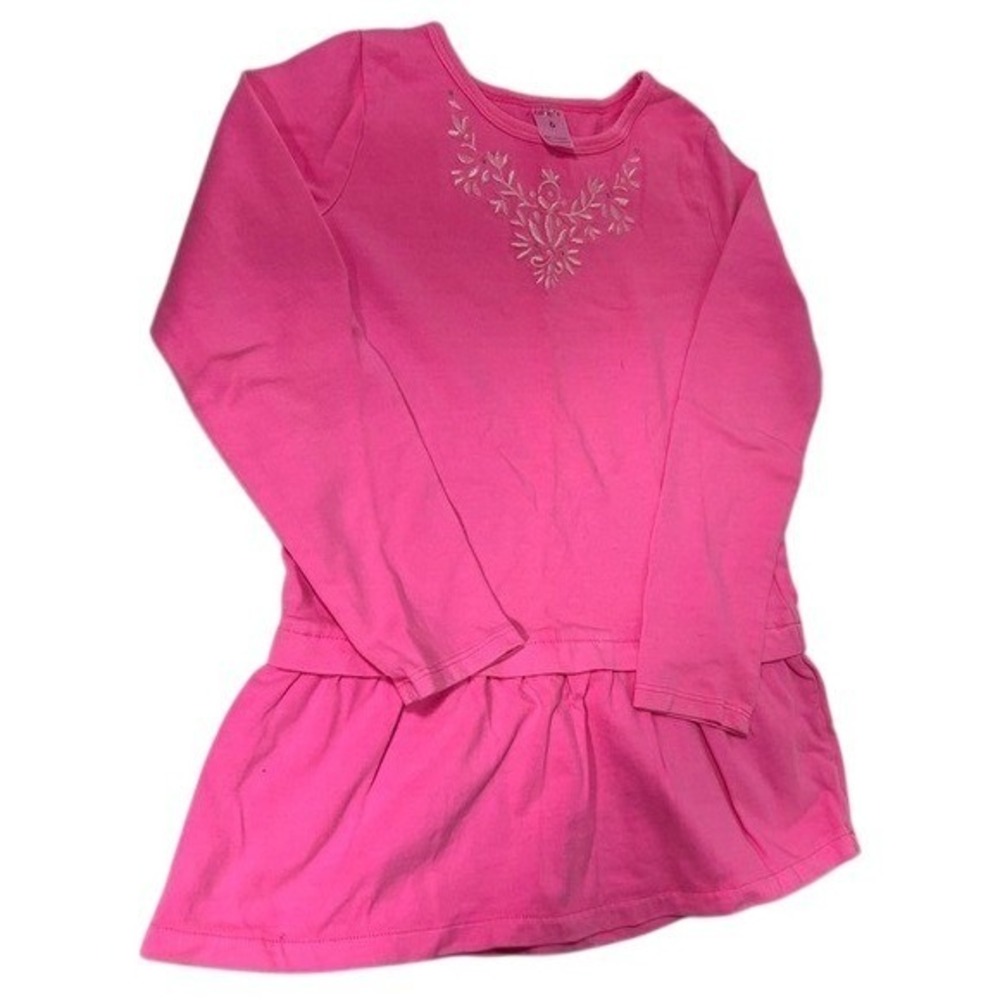 CARTER'S Long Sleeves Bright Pink Girls Dress Size 6